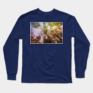 circle of treetops on spring sky Long Sleeve T-Shirt